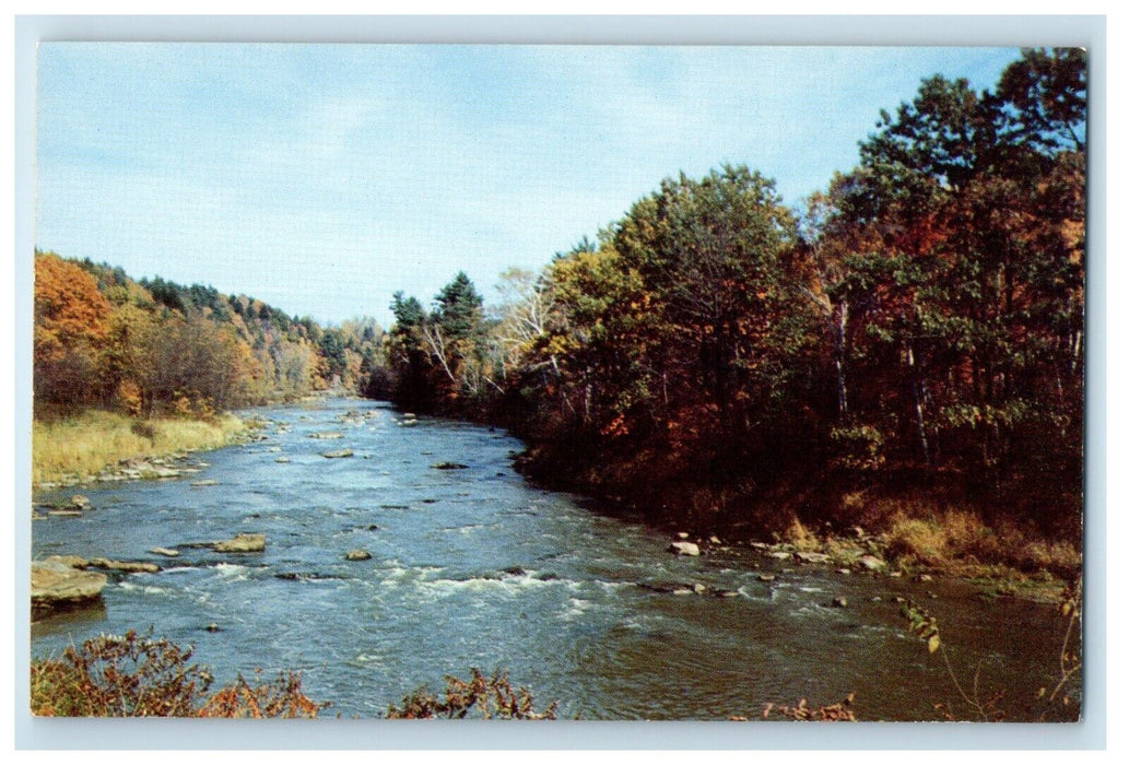c1950's Greetings From Croton Heights Michigan MI, River View Vintage Postcard