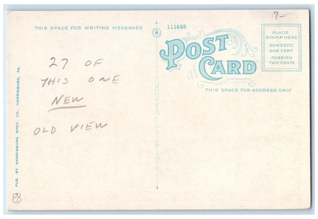 c1920's Pennsylvania Railroad Station Harrisburg Pennsylvania PA Postcard