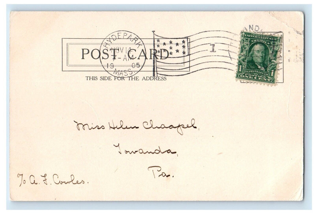 c1905 A Glimpre Of Boston Massachusetts MA, Newspaper Posted Antique Postcard
