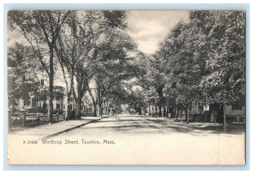 c1905 Winthrop Street Road View Taunton Massachusetts MA, Rotograph Postcard