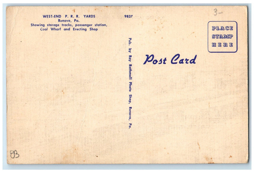 c1940's Storage Trucks West End Yards Penn Railroad Renovo PA Postcard
