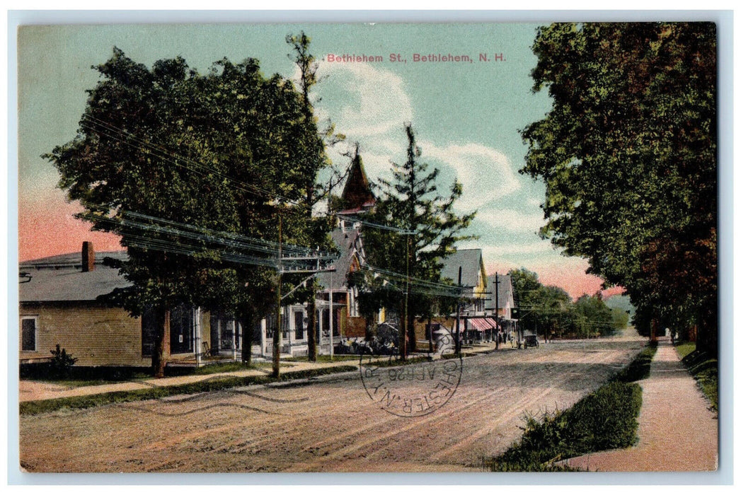 1908 View of Betlehem St. Betlehem New Hampshire NH Posted Antique Postcard
