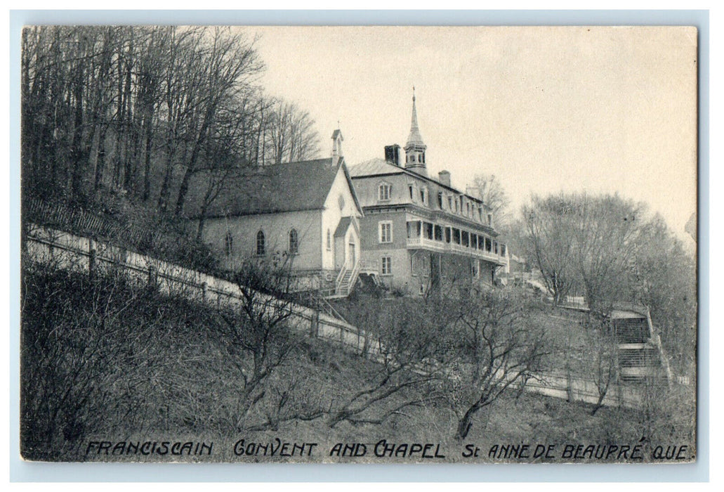 c1910 Franciscan Convent Ste. Anne De Beaupre Quebec Canada Posted Postcard