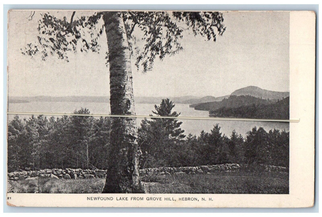 c1920 Newfound Lake From Grove Hill Hebron New Hampshire NH Vintage Postcard