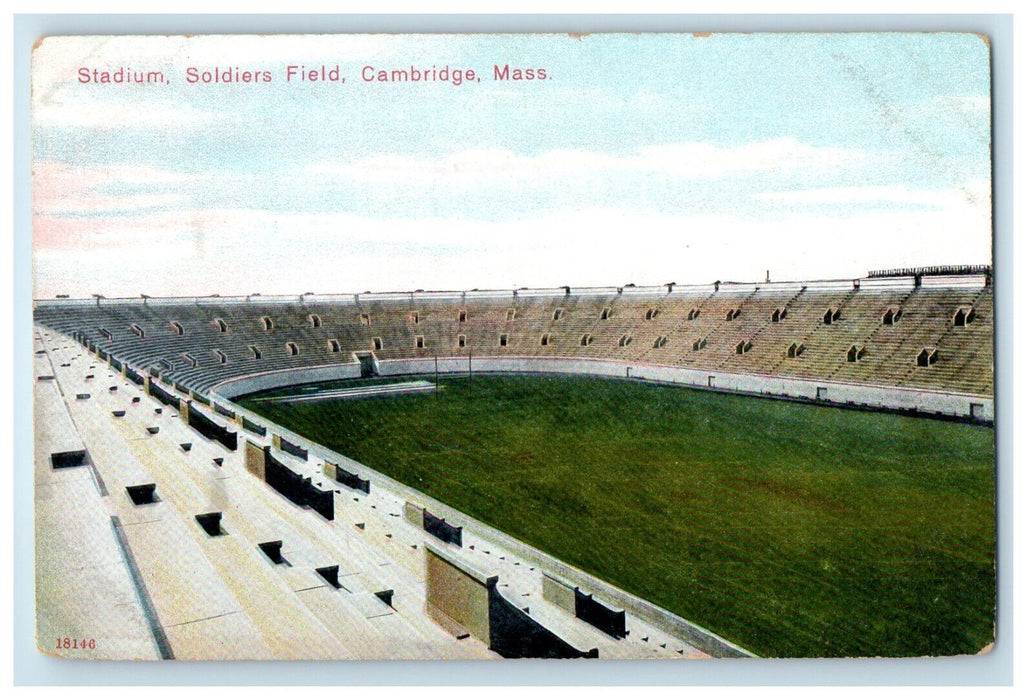c1910's Stadium Soldiers Field Cambridge Massachusetts MA Antique Postcard