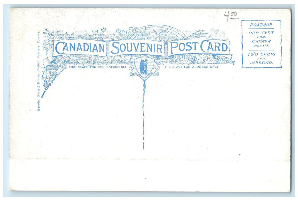 c1910 Court House Located in Simcoe Ontario Canada Unposted Antique Postcard