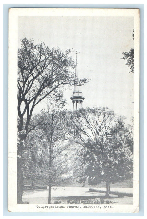1950 Congregational Church Sandwich Massachusetts MA Posted Vintage Postcard