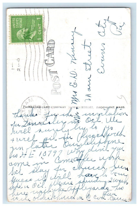 1950 Congregational Church Sandwich Massachusetts MA Posted Vintage Postcard