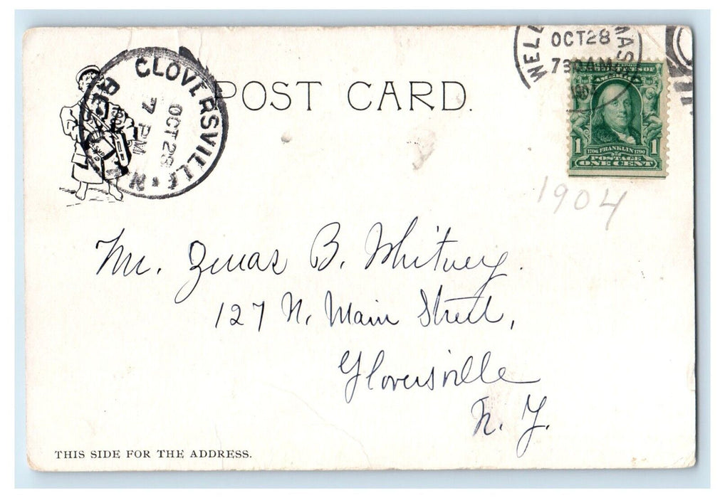 1904 Stone Hall Wellesley College Massachusetts MA Posted Antique Postcard