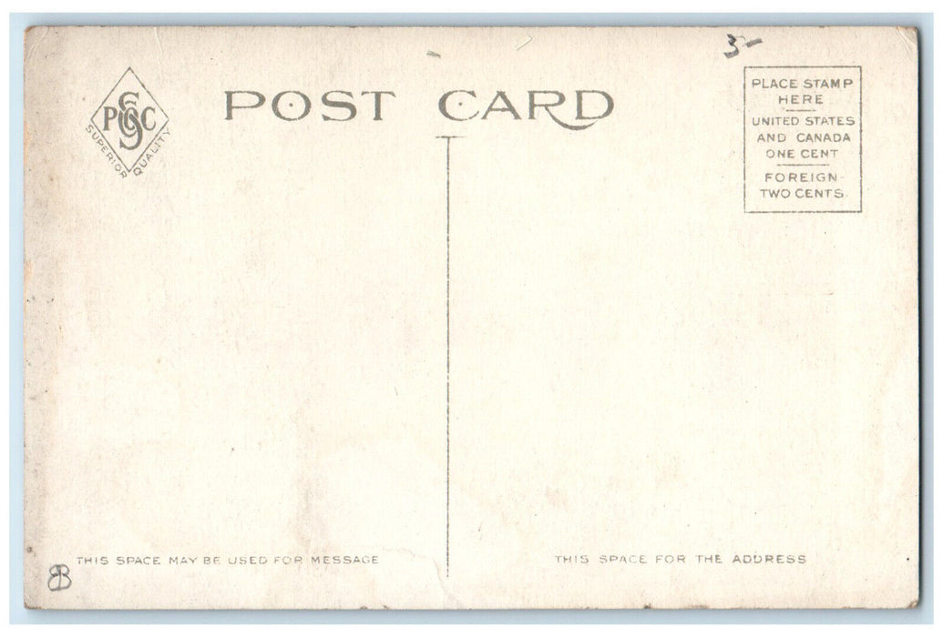 c1910 Pennsylvania Railroad Station Market Street Newark NJ Postcard