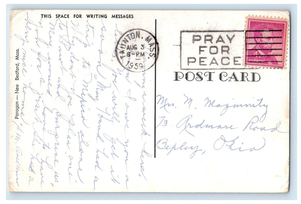 1959 Star Of The Sea Villa House Taunton Massachusetts MA Vintage Postcard