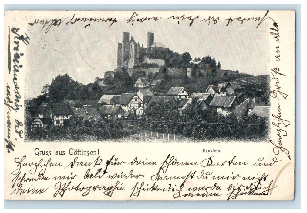 1902 Gruss Aus Gottingen! Hanstein Germany Antique Posted Postcard