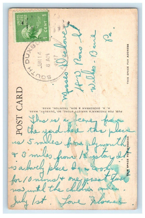 1947 Torrey's Creek And Monument South Duxbury Massachusetts MA Antique Postcard