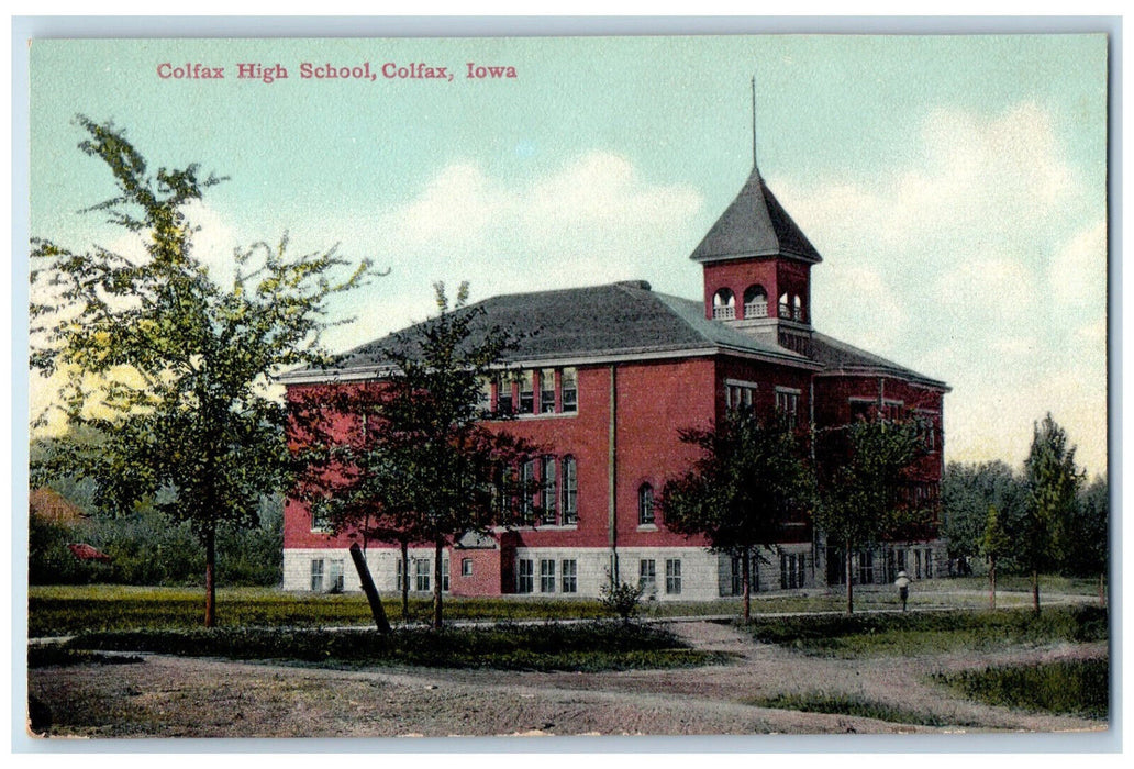 c1910 Colfax High School, Colfax Iowa IA Unposted Antique Postcard