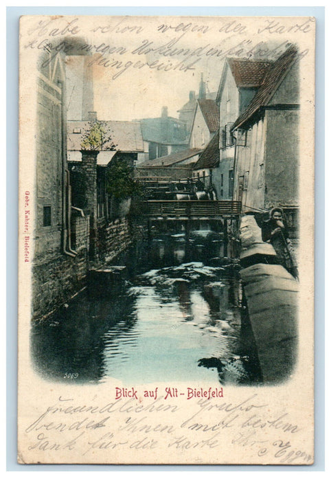 1899 Blick Auf Alt-Bielefeld Bielefeld, Germany Antique Posted Postcard