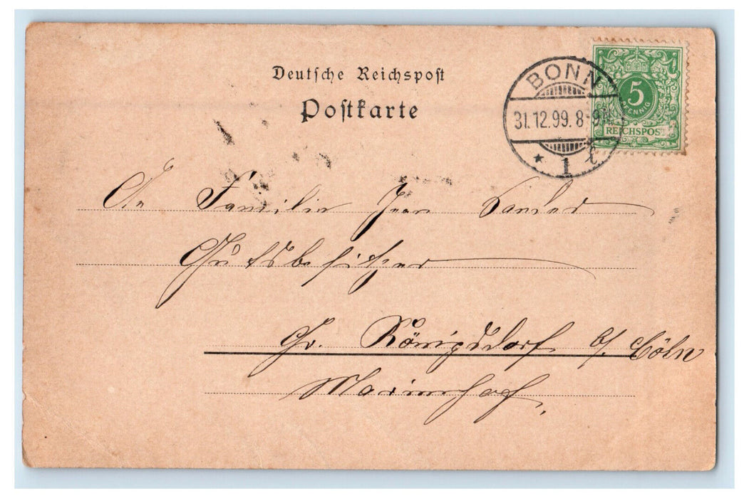 1899 Poppelsdorfer Schloss Gruss Aus Bonn Germany Antique Posted Postcard