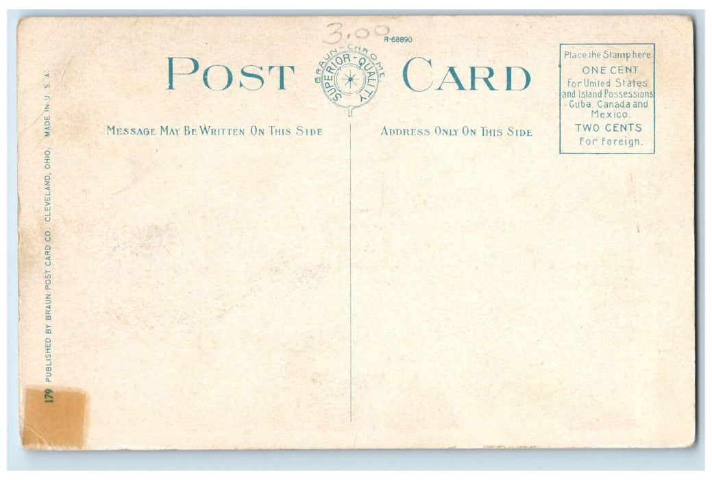 c1910's The Grand Saloon Of The Great Ship Seeandbee C. & B. Line Postcard