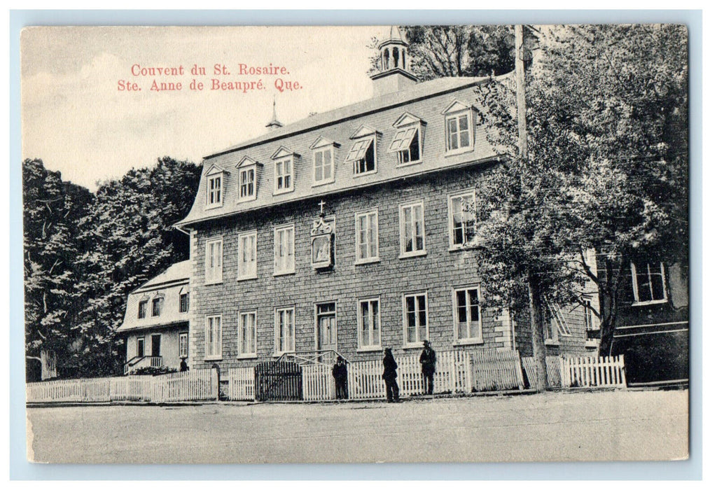 c1910 Couvent Du St. Rosaire Ste. Anne De Beaupre Quebec Canada Posted Postcard