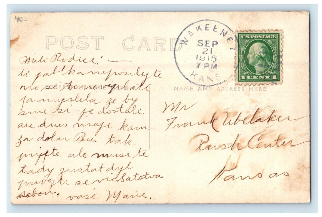 1915 Court House Wakeeney Kansas KS RPPC Photo Posted Vintage Postcard