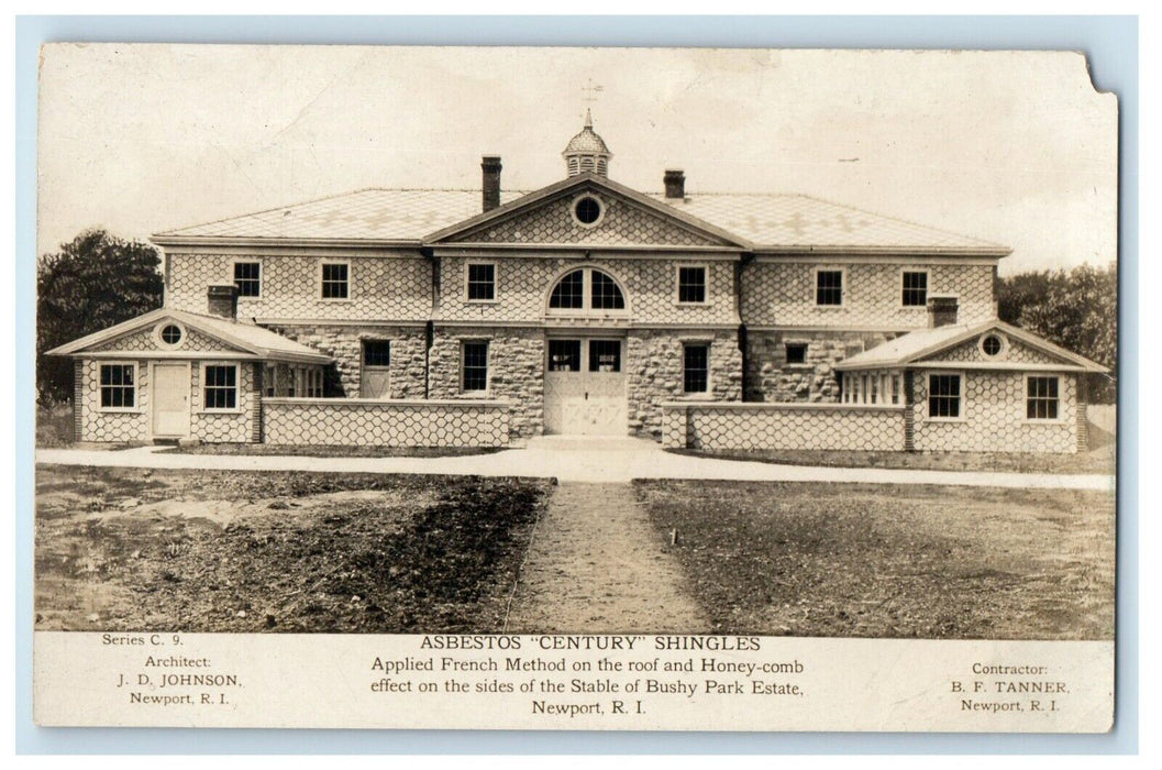 Asbestos Century Shingles Newport Rhode Island RI RPPC Photo Unposted Postcard