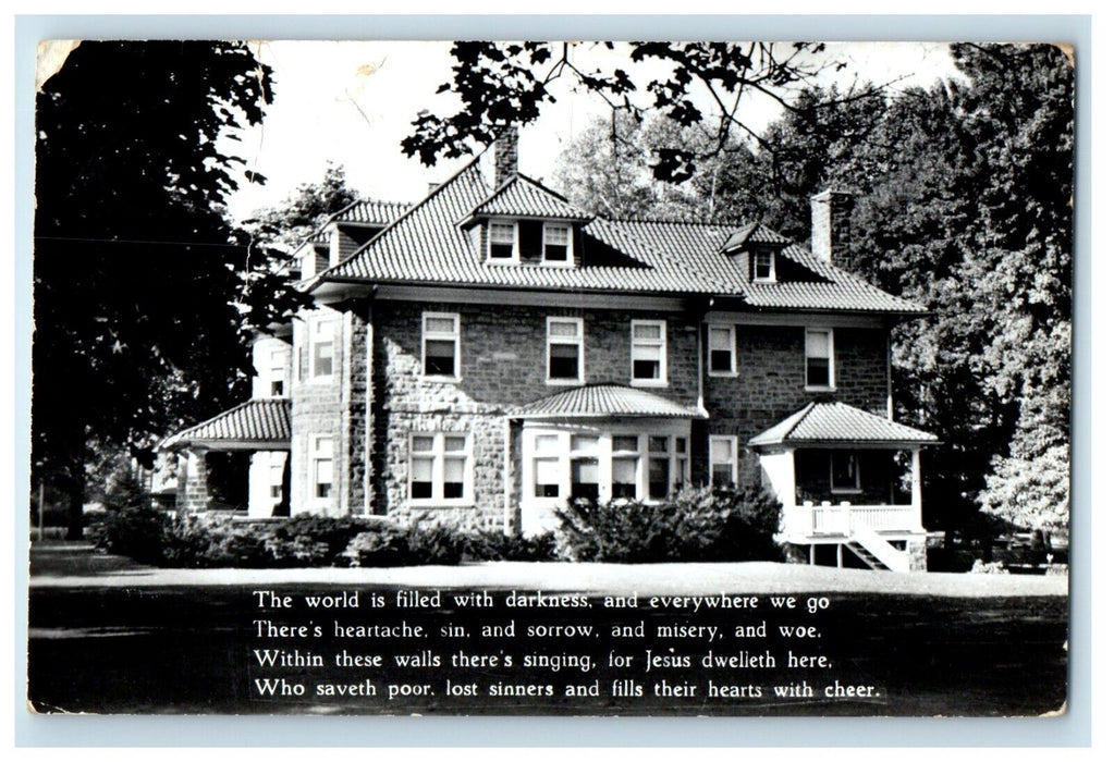 1973 The Reaper's Fellowship Miracle Manor Philadelphia PA RPPC Photo Postcard