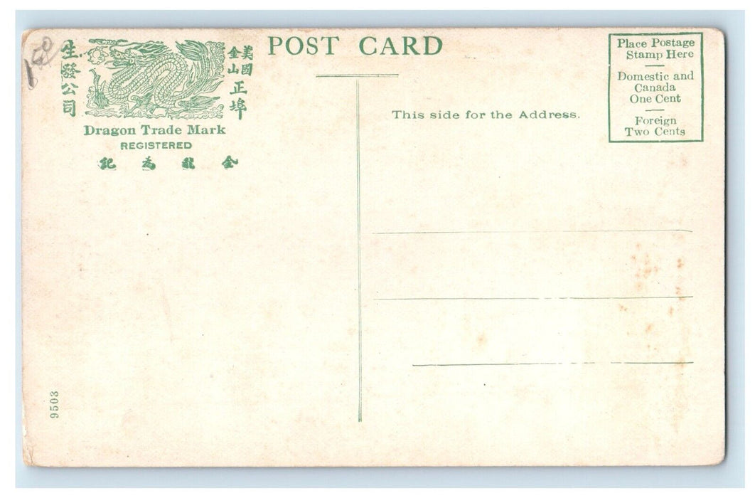 c1910's Sing Fat Co. Chinatown San Francisco California CA Antique Postcard