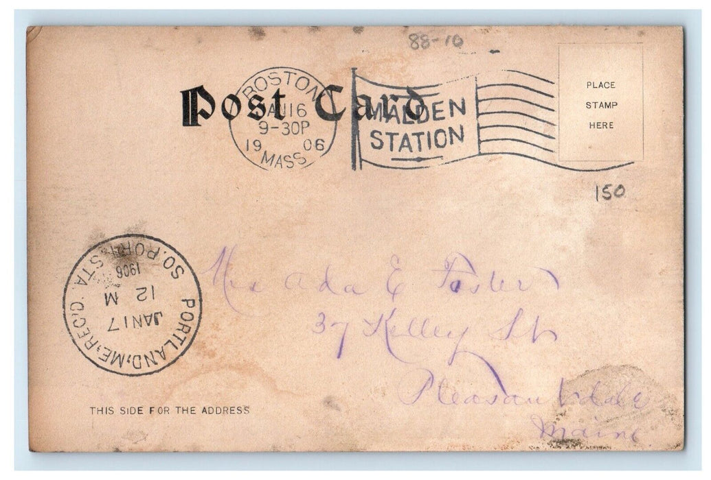 1906 High School Building Malden Massachusetts MA Posted Antique Postcard