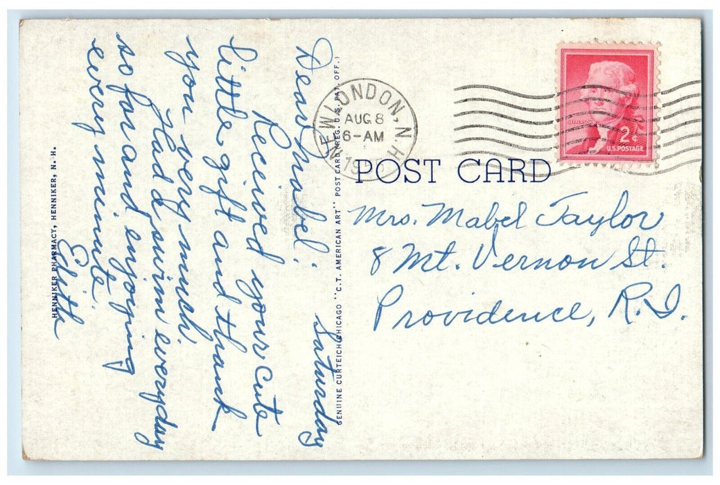 1955 Community Park Methodist Church Henniker New Hampshire NH Vintage Postcard