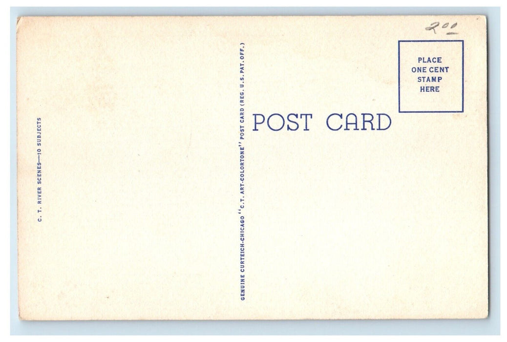 c1930's Greetings From Chetek Wisconsin WI, Road View Unposted Vintage Postcard