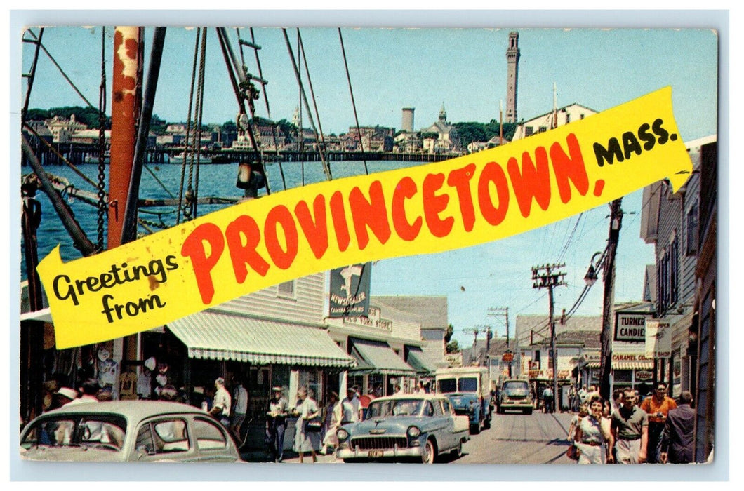 1967 Greetings From Provincetown Massachusetts MA Posted Vintage Postcard