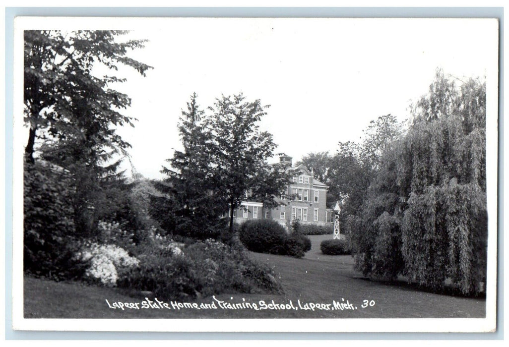 1949 State Home And Training School Lapeer Michigan MI RPPC Photo Postcard