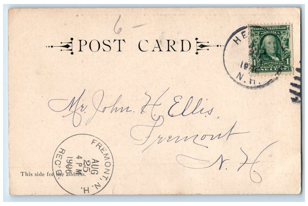 1906 Camp Ground Broadhead Avenue Hedding New Hampshire NH Posted Postcard