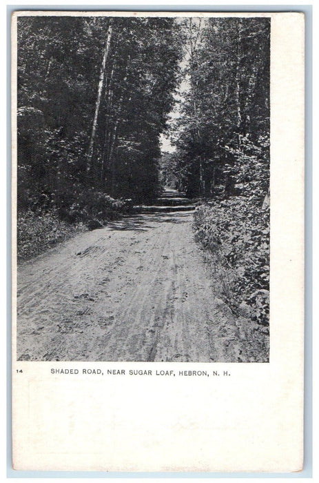 1909 Shaded Road Near Sugar Loaf Hebron New Hampshire NH Vintage Postcard