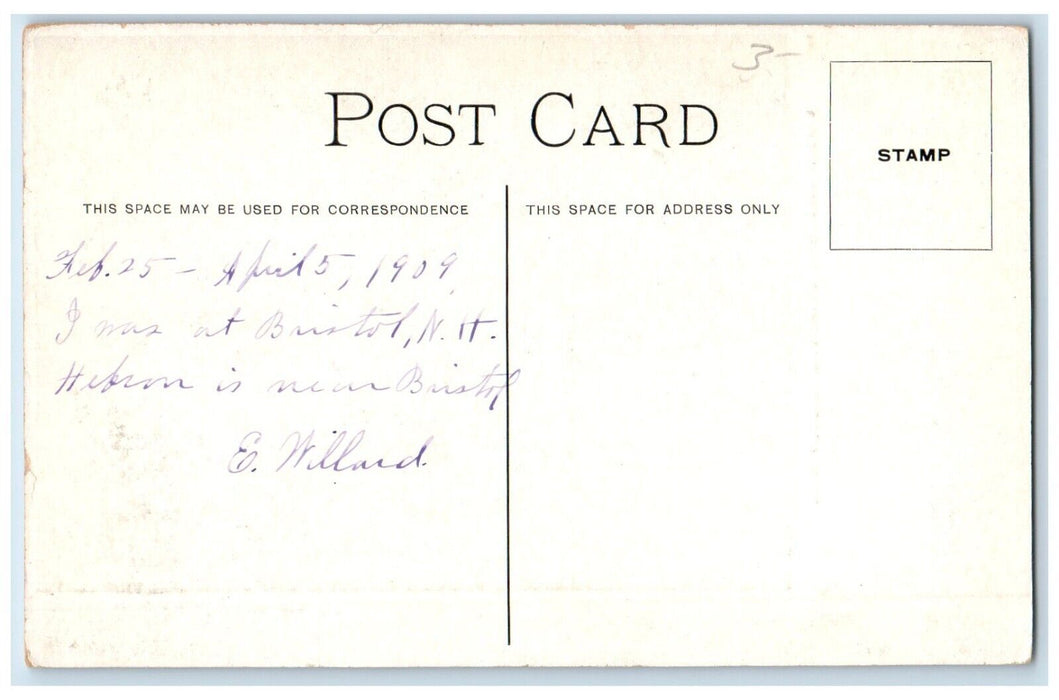1909 Shaded Road Near Sugar Loaf Hebron New Hampshire NH Vintage Postcard