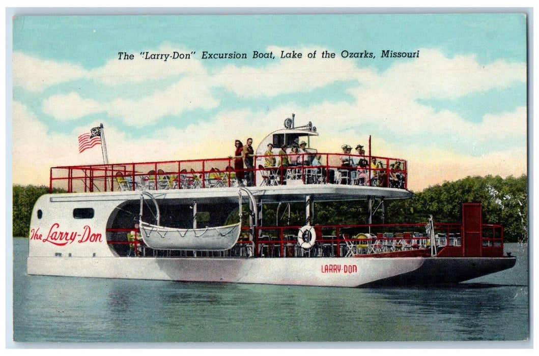 1954 The Larry Don Excursion Boat Lake Of The Ozarks Missouri MO Postcard