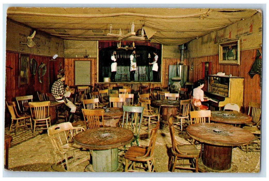 1965 Cripple Creek Malemute Saloon Interior View Ester City Alaska AK Postcard