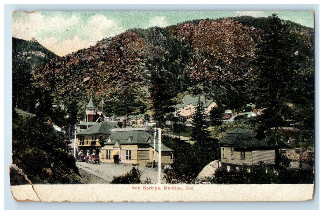 c1905 View Of Iron Springs Manitou Colorado CO Unposted Antique Postcard