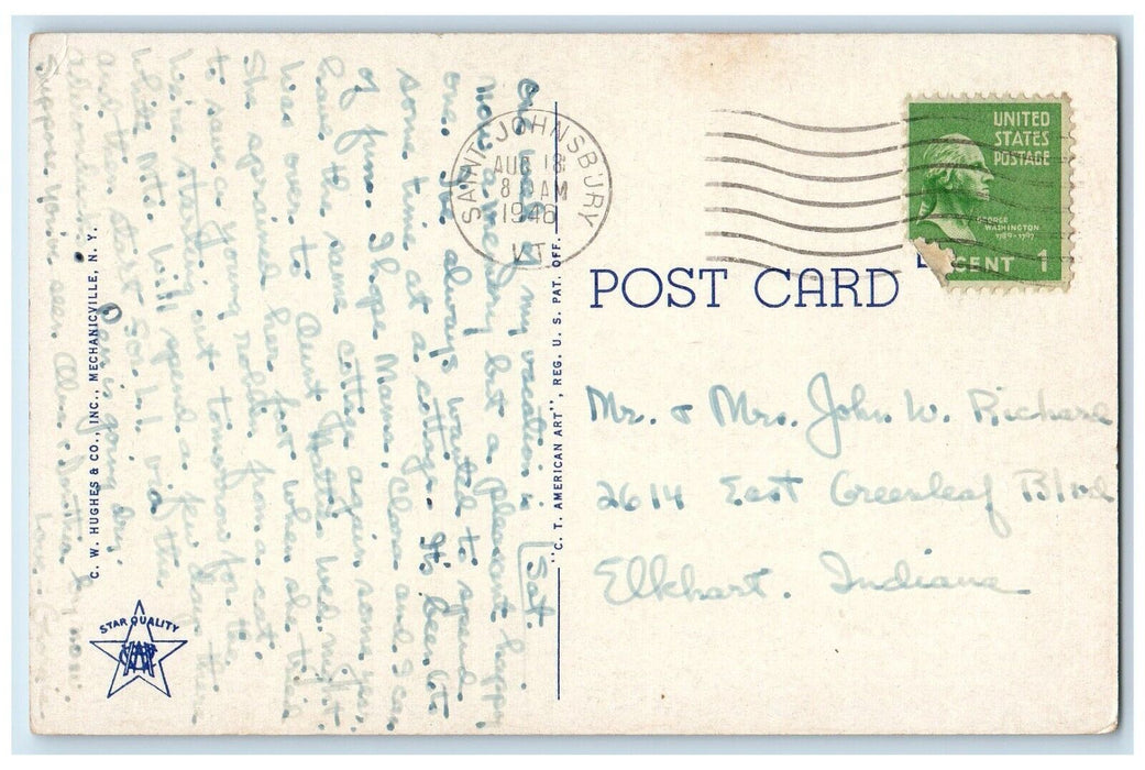 1946 Maple Sugar Making In Vermont VT, Winter Snow Posted Vintage Postcard