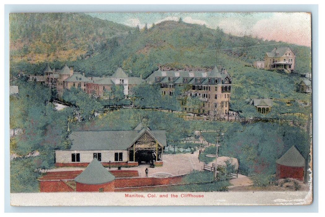 c1910's View Of Manitou Colorado And Cliffhouse CO Unposted Antique Postcard