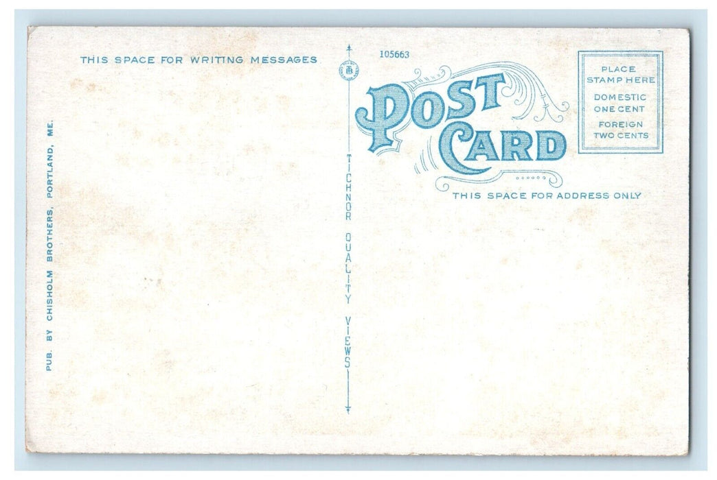 c1930's Steamboat Passing Through Sliding Bridge Songo River Maine ME Postcard