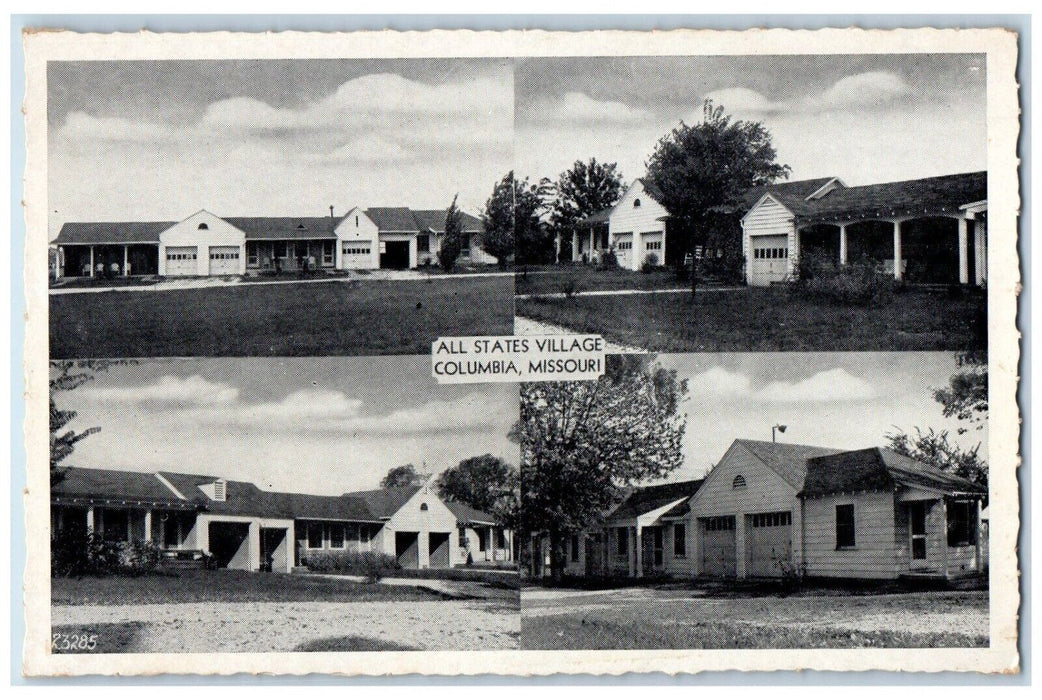 All State Village Columbia Missouri MO, Multiview Unposted Vintage Postcard