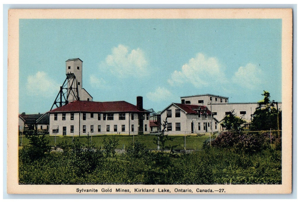 c1950's Sylvanite Gold Mines Kirkland Lake Ontario Canada Vintage Postcard