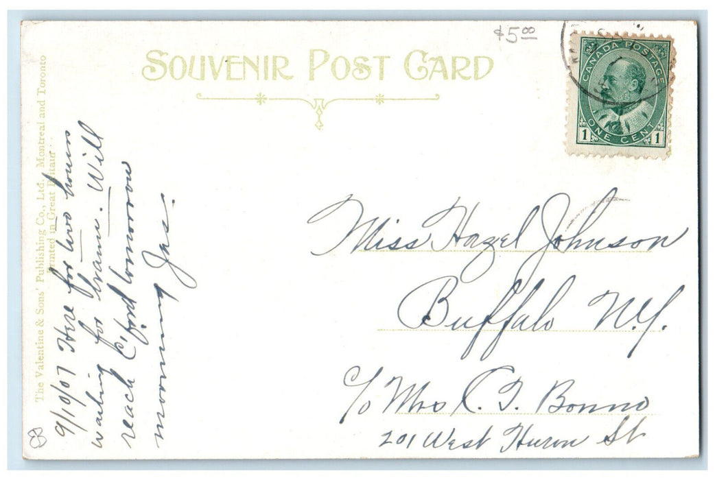 c1910 Business Section Princess St. Kingston Canada Souvenir Antique Postcard