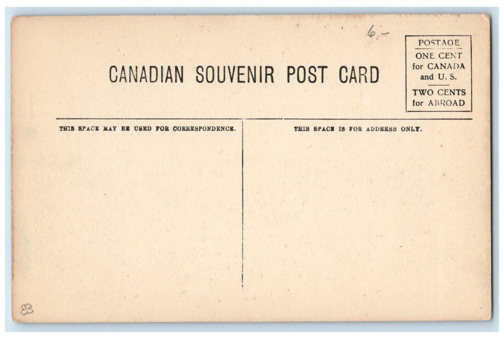 c1910 Boat Canoe, Steamboat, Lake Couchiching Orillia Ontario Canada Postcard