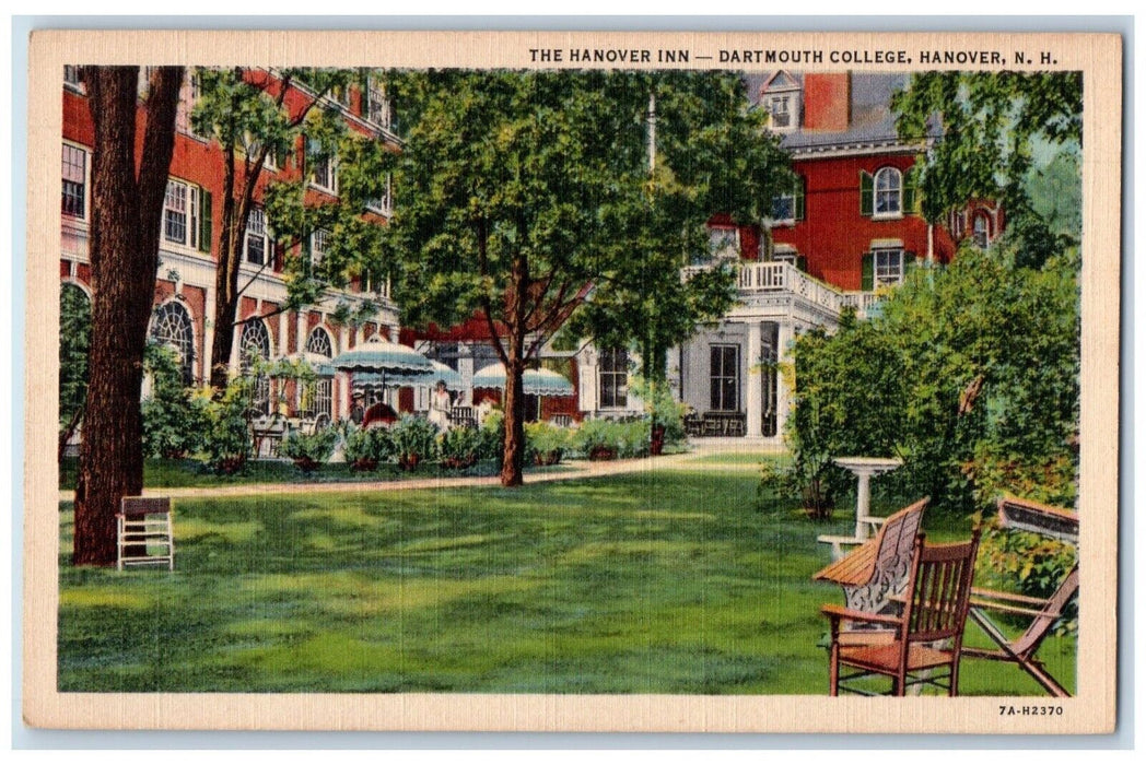 c1940 Hanover Inn Terrace Dartmouth College Hanover New Hampshire NH Postcard