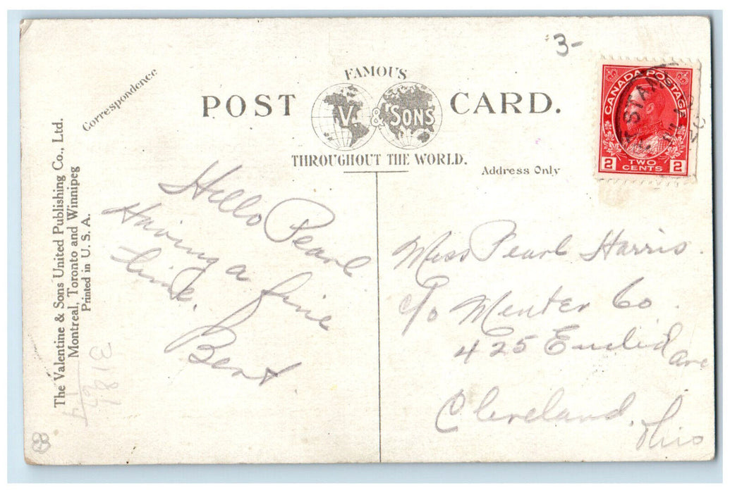 c1910 A Glimpse of the Pavilion Springbank Park London Ontario Canada Postcard