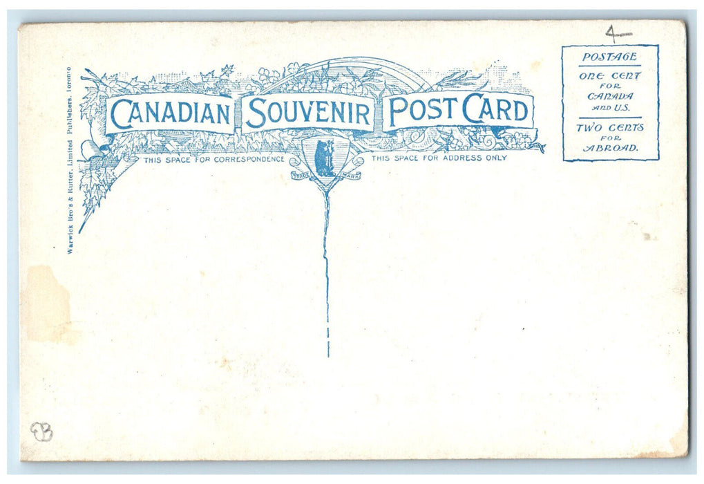 c1910 Trolley Car, Richmond St. North From G.T.R. Depot London Canada Postcard