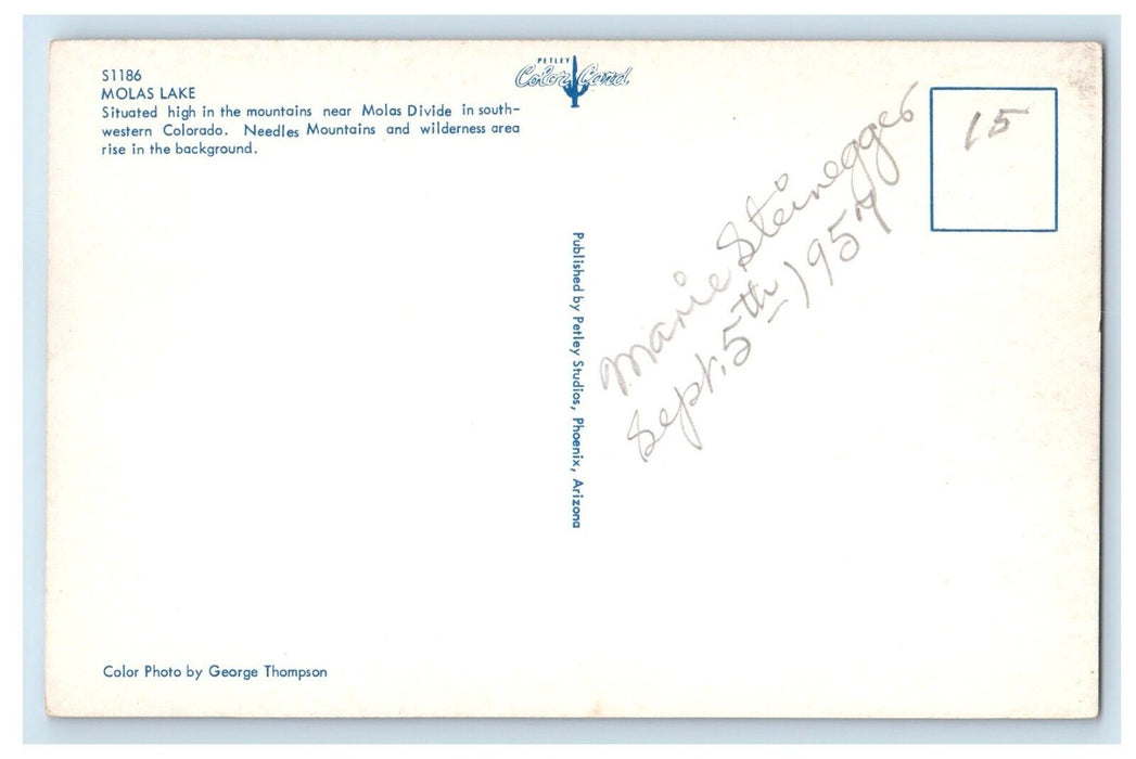 1957 Molas Lake High Mountains Molas Divide South Western Colorado CO Postcard