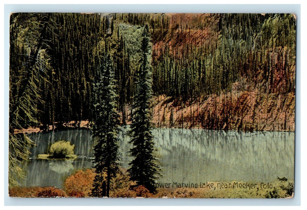 c1910's Tower Marvine Lake Near Meeker Colorado CO Posted Antique Postcard
