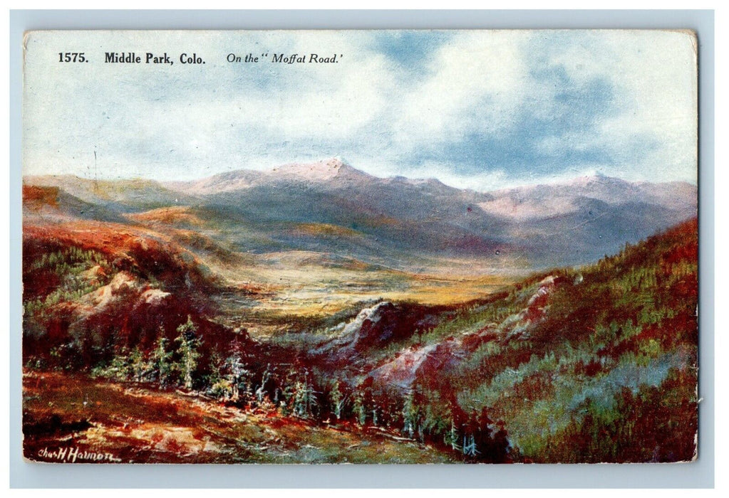 c1910's Middle Park Colorado CO, On The Moffat Road Posted Antique Postcard